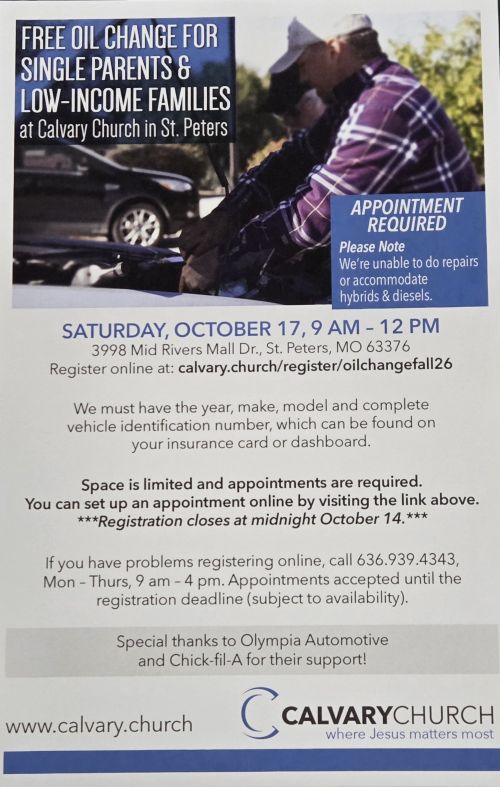 Calvary Oil Change